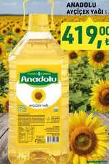 TARIM KREDİ ANADOLU AYÇİÇEK YAĞI 5 L fiyat ve kampanya bilgisi